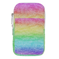 Rainbow Ombre Texture Waist Pouch (large) by SpinnyChairDesigns