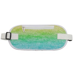 Rainbow Ombre Texture Rounded Waist Pouch by SpinnyChairDesigns