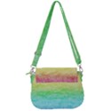 Rainbow Ombre Texture Saddle Handbag View3
