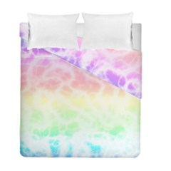 Pastel Rainbow Tie Dye Duvet Cover Double Side (full/ Double Size) by SpinnyChairDesigns
