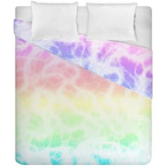 Pastel Rainbow Tie Dye Duvet Cover Double Side (california King Size) by SpinnyChairDesigns