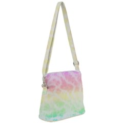 Pastel Rainbow Tie Dye Zipper Messenger Bag