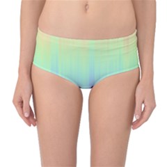Pastel Rainbow Gradient Mid-waist Bikini Bottoms by SpinnyChairDesigns
