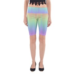 Pastel Rainbow Gradient Yoga Cropped Leggings