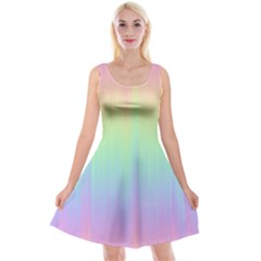 Pastel Rainbow Gradient Reversible Velvet Sleeveless Dress by SpinnyChairDesigns