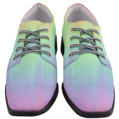 Pastel Rainbow Gradient Women Heeled Oxford Shoes by SpinnyChairDesigns