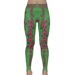 Lianas Of Sakura Branches In Contemplative Freedom Classic Yoga Leggings by pepitasart