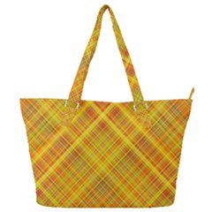 Orange Madras Plaid Full Print Shoulder Bag by SpinnyChairDesigns