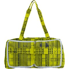 Black Yellow Punk Plaid Multi Function Bag by SpinnyChairDesigns