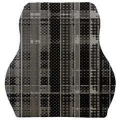 Black Punk Plaid Car Seat Velour Cushion  by SpinnyChairDesigns