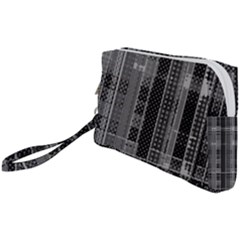 Black Punk Plaid Wristlet Pouch Bag (small) by SpinnyChairDesigns