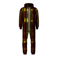 Red Yellow Black Punk Plaid Hooded Jumpsuit (kids) by SpinnyChairDesigns