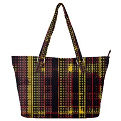 Red Yellow Black Punk Plaid Full Print Shoulder Bag by SpinnyChairDesigns