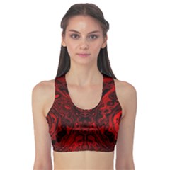 Black Magic Gothic Swirl Sports Bra by SpinnyChairDesigns