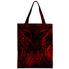 Black Magic Gothic Swirl Zipper Classic Tote Bag by SpinnyChairDesigns