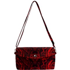 Black Magic Gothic Swirl Removable Strap Clutch Bag by SpinnyChairDesigns