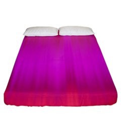 Fuchsia Ombre Color  Fitted Sheet (king Size) by SpinnyChairDesigns