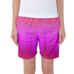 Fuchsia Ombre Color  Women s Basketball Shorts by SpinnyChairDesigns