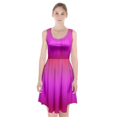 Fuchsia Ombre Color  Racerback Midi Dress by SpinnyChairDesigns