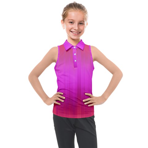Fuchsia Ombre Color  Kids  Sleeveless Polo Tee by SpinnyChairDesigns