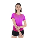 Fuchsia Ombre Color  Back Cut Out Sport Tee View2