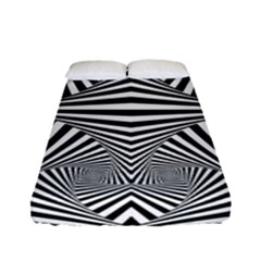 Black And White Stripes Fitted Sheet (full/ Double Size) by SpinnyChairDesigns