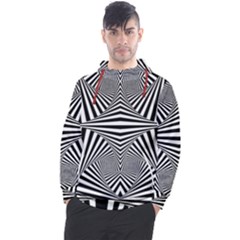 Black And White Stripes Men s Pullover Hoodie by SpinnyChairDesigns