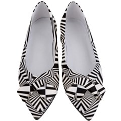 Black And White Stripes Women s Bow Heels by SpinnyChairDesigns