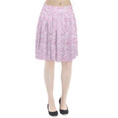 Pink And White Checkered Pleated Skirt by SpinnyChairDesigns