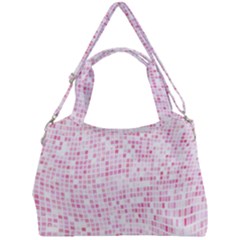 Pink And White Checkered Double Compartment Shoulder Bag by SpinnyChairDesigns