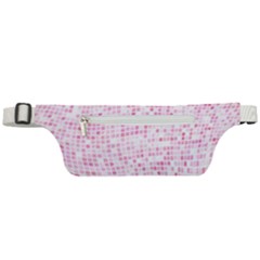 Pink And White Checkered Active Waist Bag by SpinnyChairDesigns