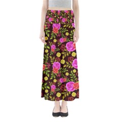 Background Rose Wallpaper Full Length Maxi Skirt