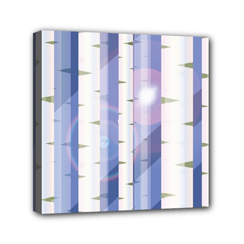 Birch Tree Forest Digital Mini Canvas 6  X 6  (stretched) by Mariart