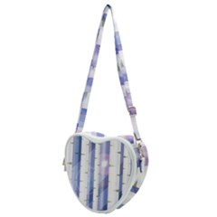 Birch Tree Forest Digital Heart Shoulder Bag