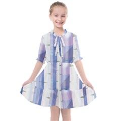 Birch Tree Forest Digital Kids  All Frills Chiffon Dress