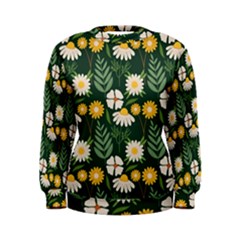 Flower Green Pattern Floral Women s Sweatshirt