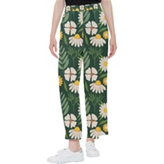 Flower Green Pattern Floral Women s Pants 