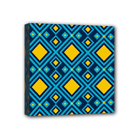 Geometric Abstract Diamond Mini Canvas 4  X 4  (stretched) by tmsartbazaar