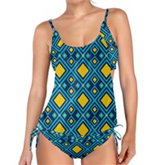 Geometric Abstract Diamond Tankini Set by tmsartbazaar