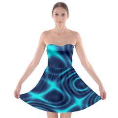 Blue Wave 2 Strapless Bra Top Dress by Sabelacarlos