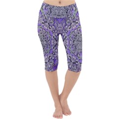 Floral Wreaths In The Beautiful Nature Mandala Lightweight Velour Cropped Yoga Leggings by pepitasart