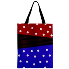 Mixed-lines-dots Black-bg Zipper Classic Tote Bag