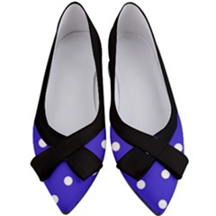 Mixed-lines-dots Black-bg Women s Bow Heels