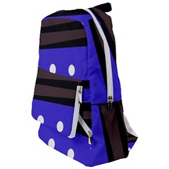 Mixed polka dots and lines pattern, blue, red, brown Travelers  Backpack