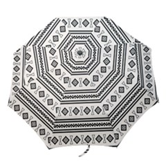 Black And White Aztec Folding Umbrellas by tmsartbazaar