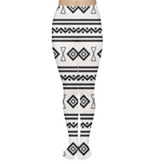 Black And White Aztec Tights by tmsartbazaar