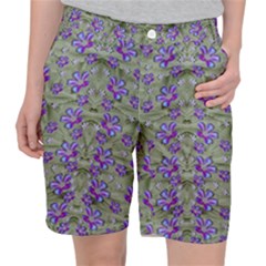 Flowers Everywhere And Anywhere In A Collage Pocket Shorts by pepitasart