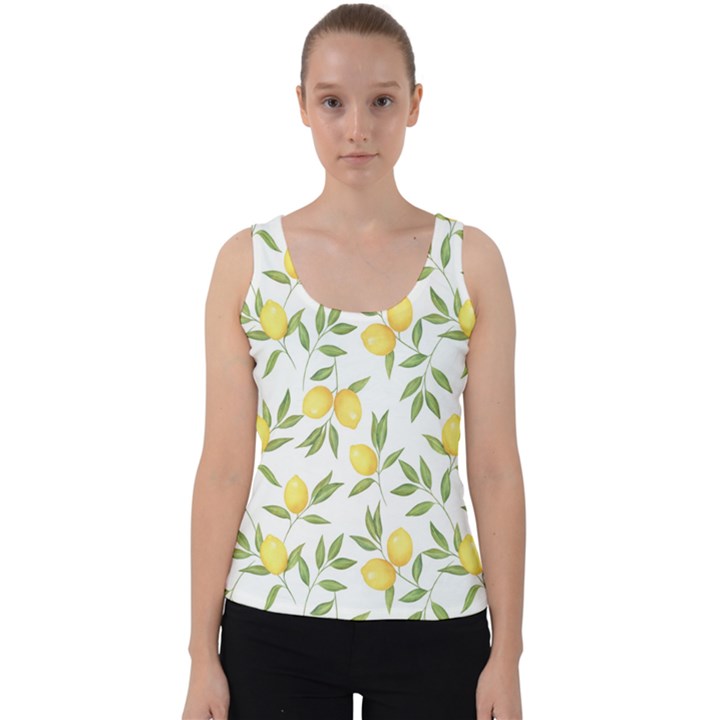 Lemons Velvet Tank Top