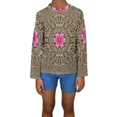 Earth Can Be A Beautiful Flower In The Universe Kids  Long Sleeve Swimwear by pepitasart