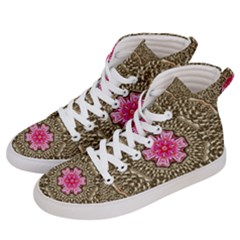 Earth Can Be A Beautiful Flower In The Universe Women s Hi-top Skate Sneakers by pepitasart